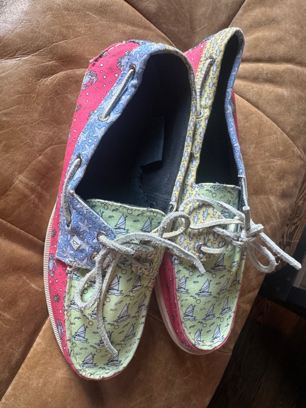 Sperry x Vineyard Vines Multicolor Patterned Canvas Boat Shoes